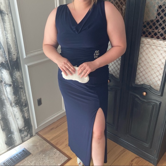 Ralph Lauren Evening Gown with Leg Split - Picture 2 of 9